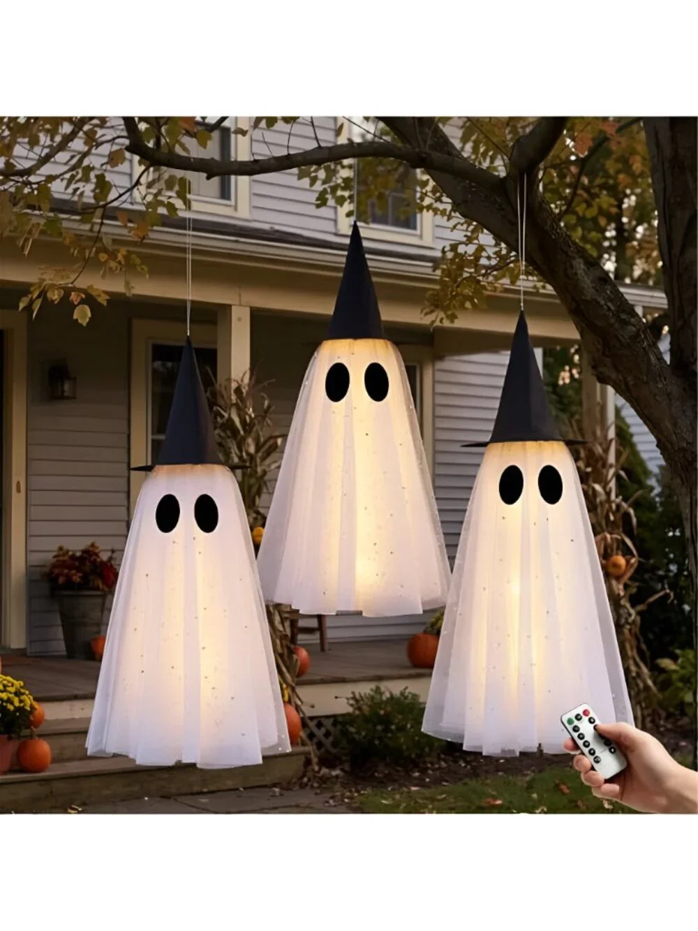 Halloween Ghost Decor Outdoor, Halloween Hanging Ghost Decorations